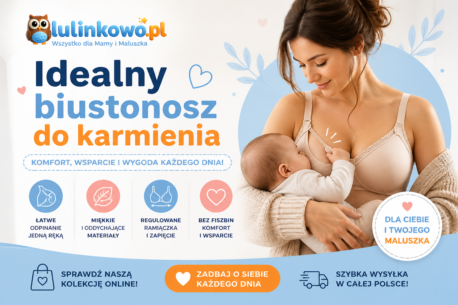 Idealny biustonosz do karmienia dla mam